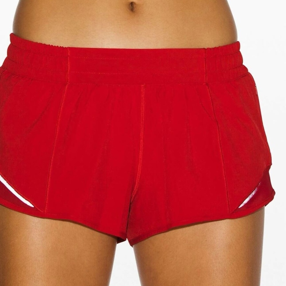 Lululemon Athletica Red Athletic Shorts